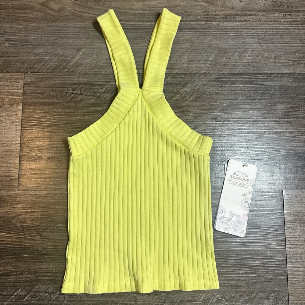 Lime Ribbed Tank Top